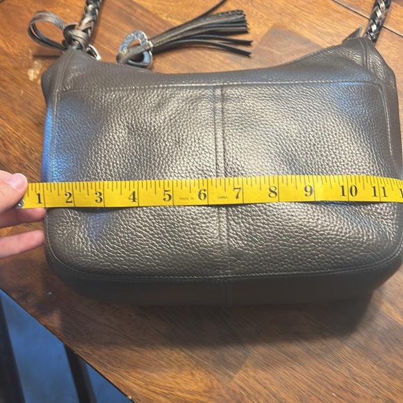 Brighton Barbados Pebbled Leather Braided Strap Hobo Shoulder Bag - Picture 12 of 14